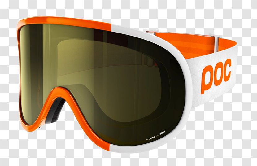 POC Sports Light Retina Yellow Orange - Snow Transparent PNG