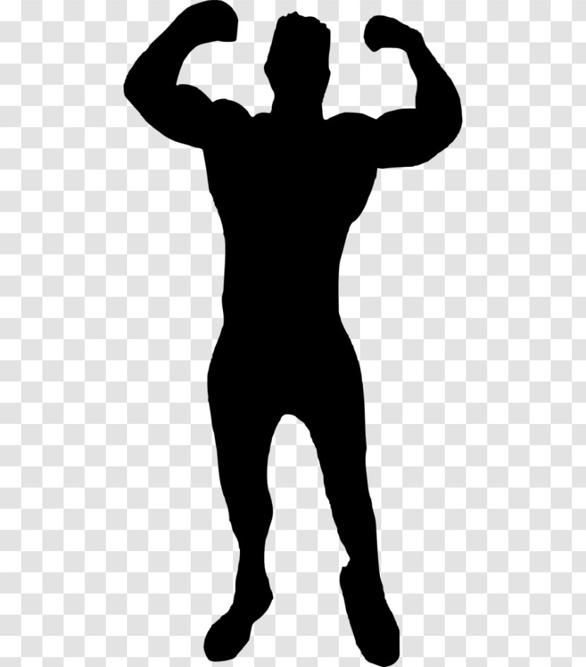 Bodybuilding Muscle Clip Art - Black And White Transparent PNG