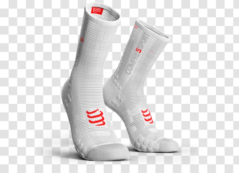 Compressport Racing Socks V3 0 Run Hi Running Clothing Sports Shoes - Sock - Adapted PE Races Transparent PNG