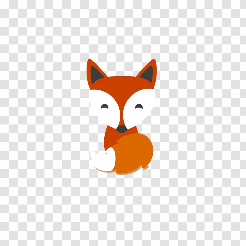 Red Fox Cartoon Drawing Illustration - Tail Transparent PNG