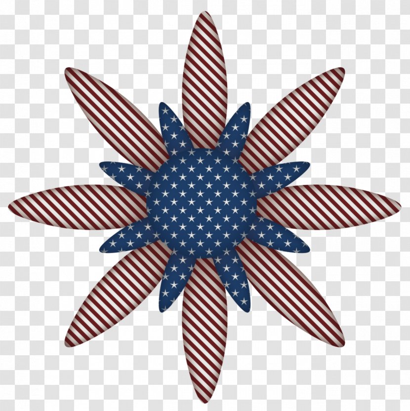 Flower Independence Day Clip Art - USA Flag Decoration Clipart Picture Transparent PNG