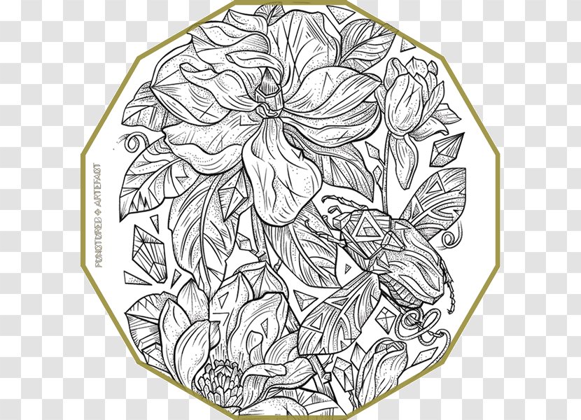 Floral Design Line Art Drawing - Flower Transparent PNG