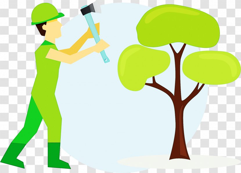 Green Cartoon Tree Plant Transparent PNG