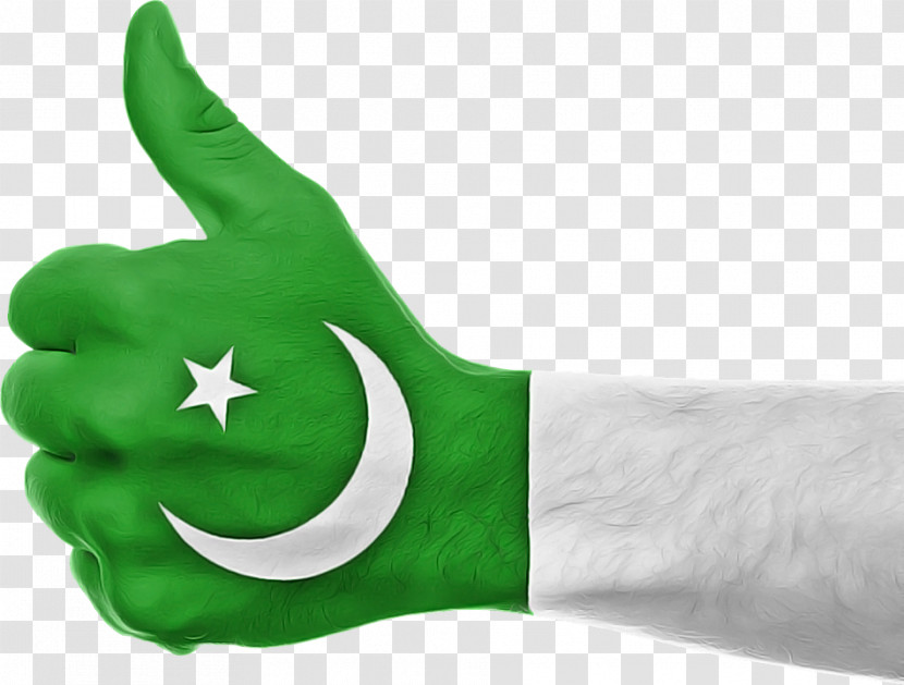 Green Flag Finger Hand Wrist Transparent PNG