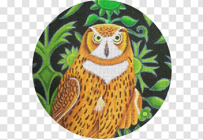 Owl Bird Needlepoint Embroidery Beak - Hand Painted Mid-autumn Transparent PNG