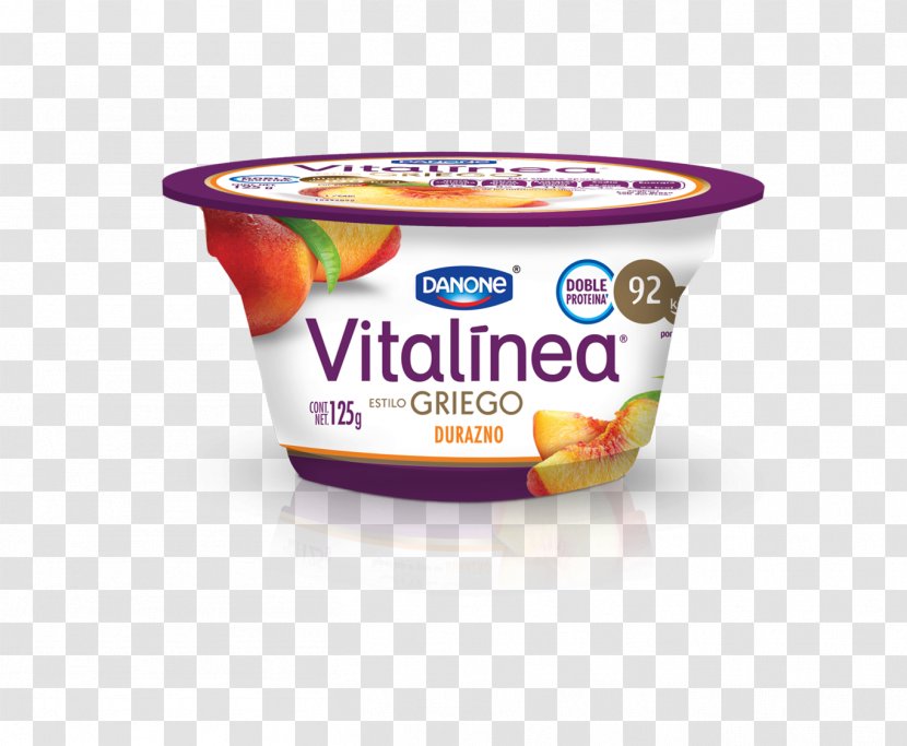 Yoghurt Danone Vegetarian Cuisine Fruit Flavor - Food - Durazno Transparent PNG