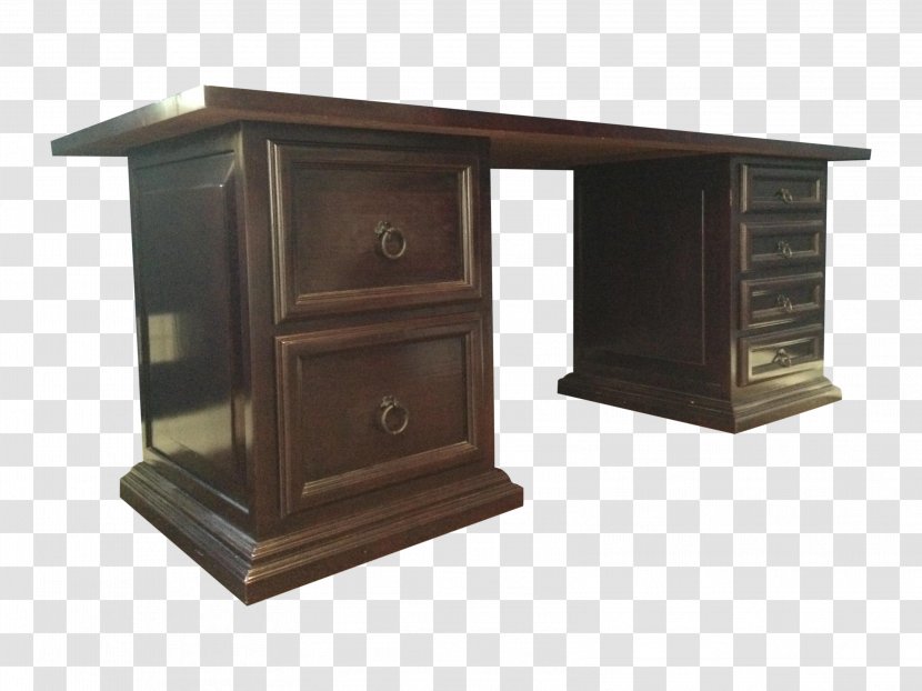 Computer Desk Table Wood Furniture - Stain - Wooden Transparent PNG