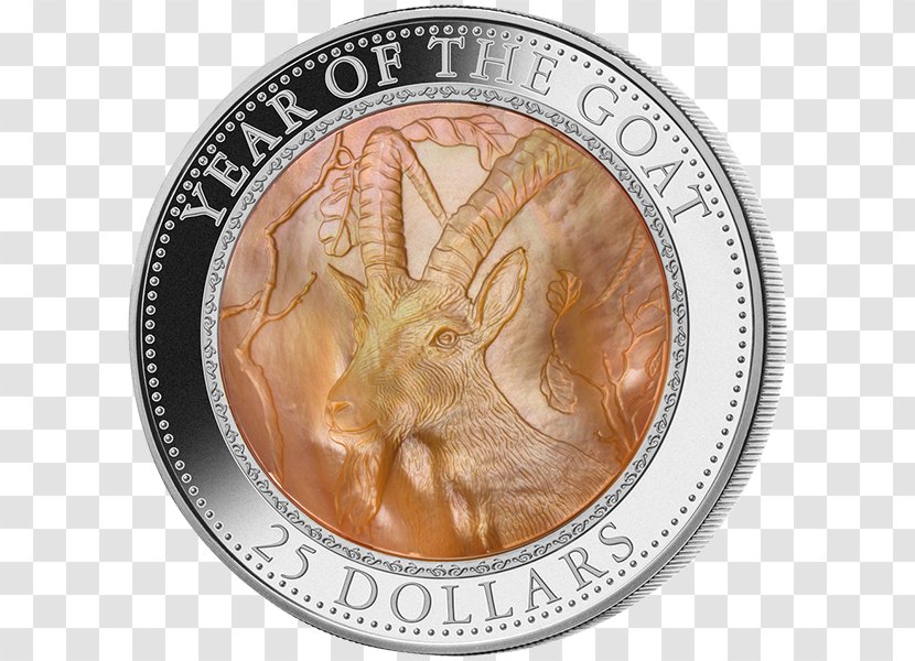 Silver Coin Goat Nacre - Money Transparent PNG