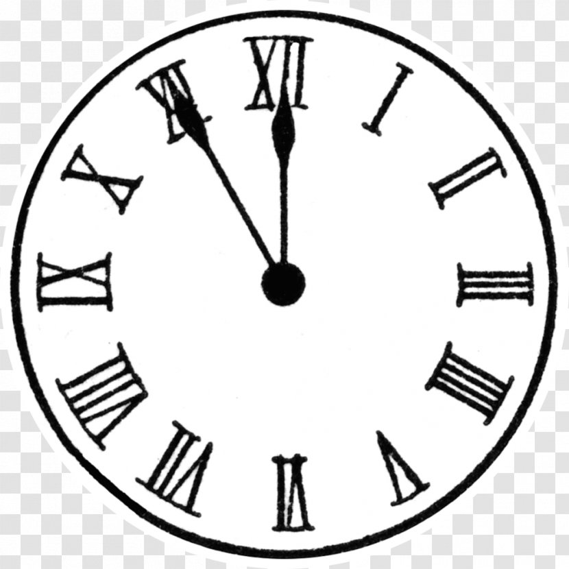 Clip Art Clock Face Roman Numerals Openclipart Transparent PNG