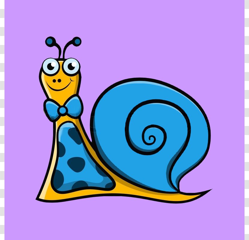 Clip Art Vector Graphics Drawing Cartoon Illustration - Royaltyfree - Snail Transparent PNG