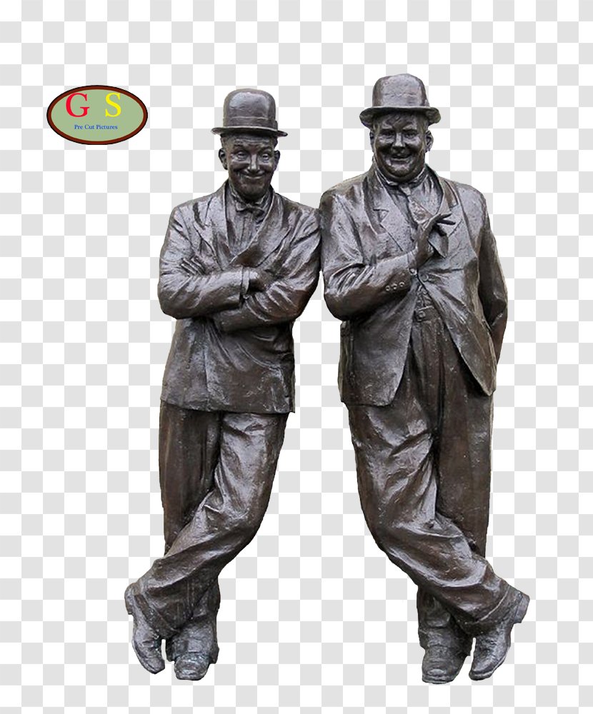 Laurel And Hardy Statue Comedian Ulverston - Metal - Stan Transparent PNG