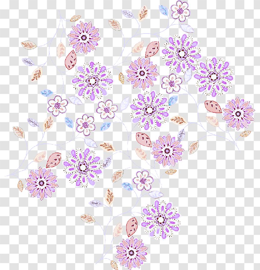Purple Lilac Flower Plant Pattern - Pedicel - Wildflower Transparent PNG