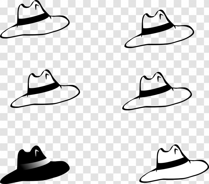 Six Thinking Hats Stock.xchng Clip Art - Cowboy Hat - Black And White Book Clipart Transparent PNG