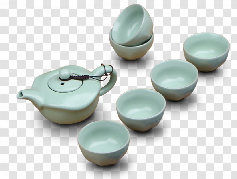 Green Tea Teaware - Dinnerware Set - Celadon Pattern With No Material Transparent PNG