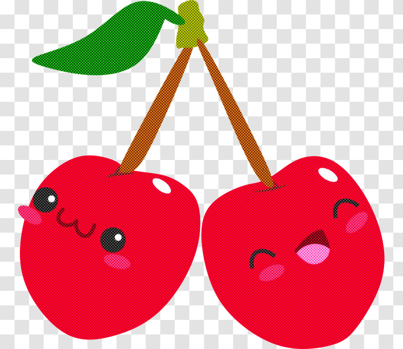 Red Cherry Heart Plant Fruit Transparent PNG