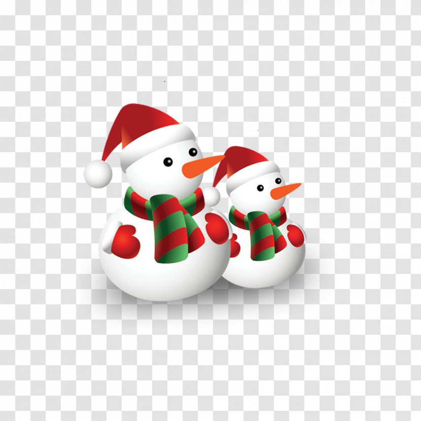 Christmas Snowman - Tree - With A Scarf Transparent PNG