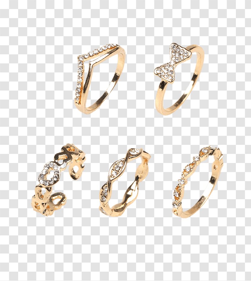 Earring Silver Body Jewellery - Imitation Gemstones Rhinestones - Ring Transparent PNG