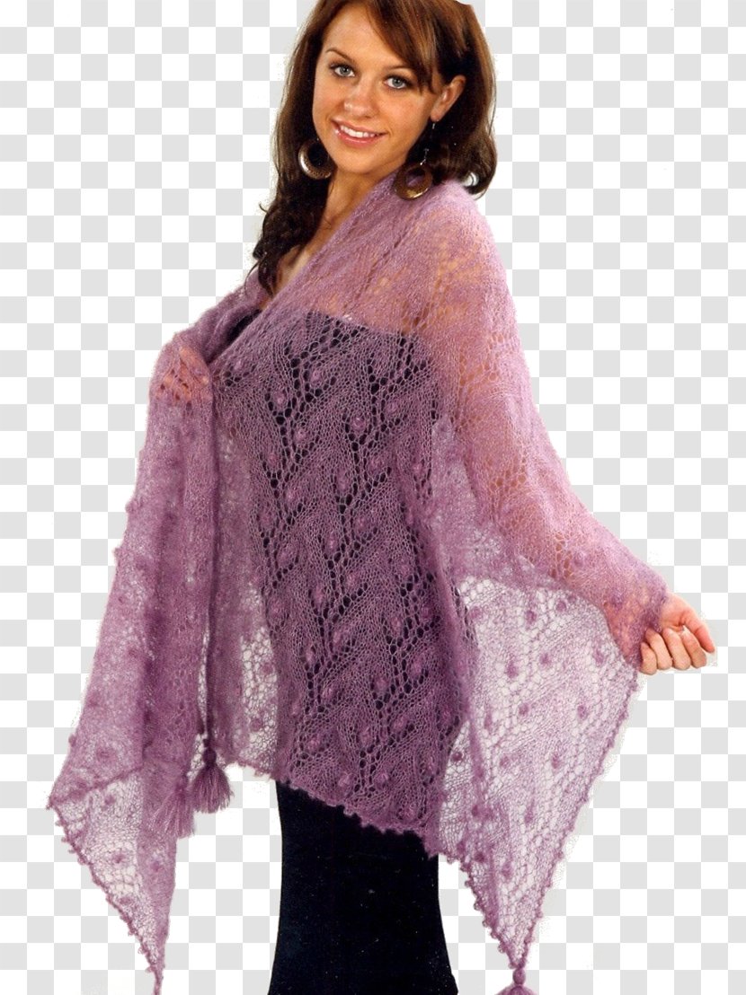 Палантин Knitting Scarf Crochet Poncho - Wrap - Handmade Transparent PNG