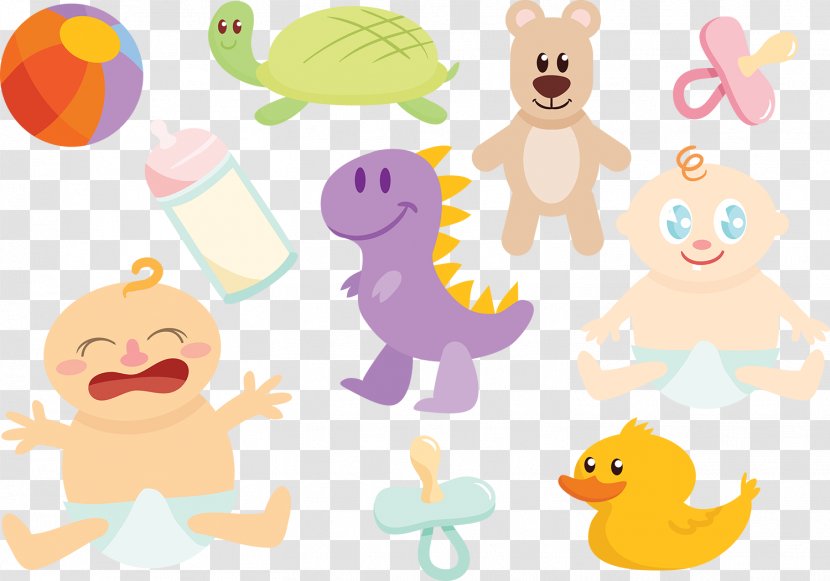 Toy Infant - Yellow - Cute Child Theme Vector Graphics Transparent PNG