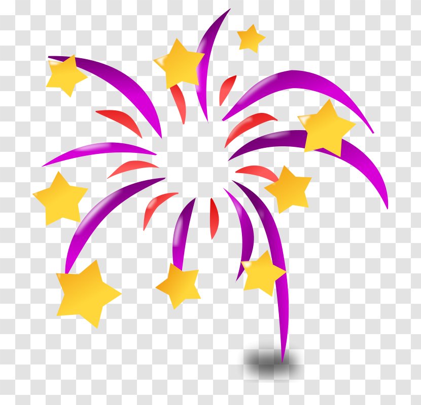 New Year's Eve Clip Art - Pink - Fireworks Png Transparent PNG
