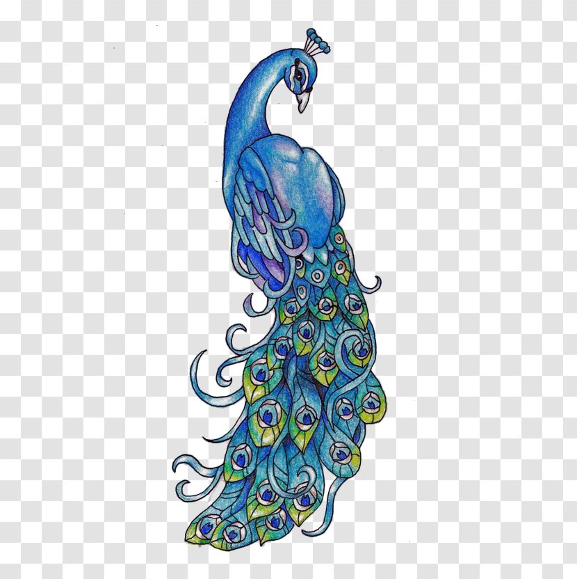 Elegant Hand-painted Peacock - Seahorse - Painting Transparent PNG