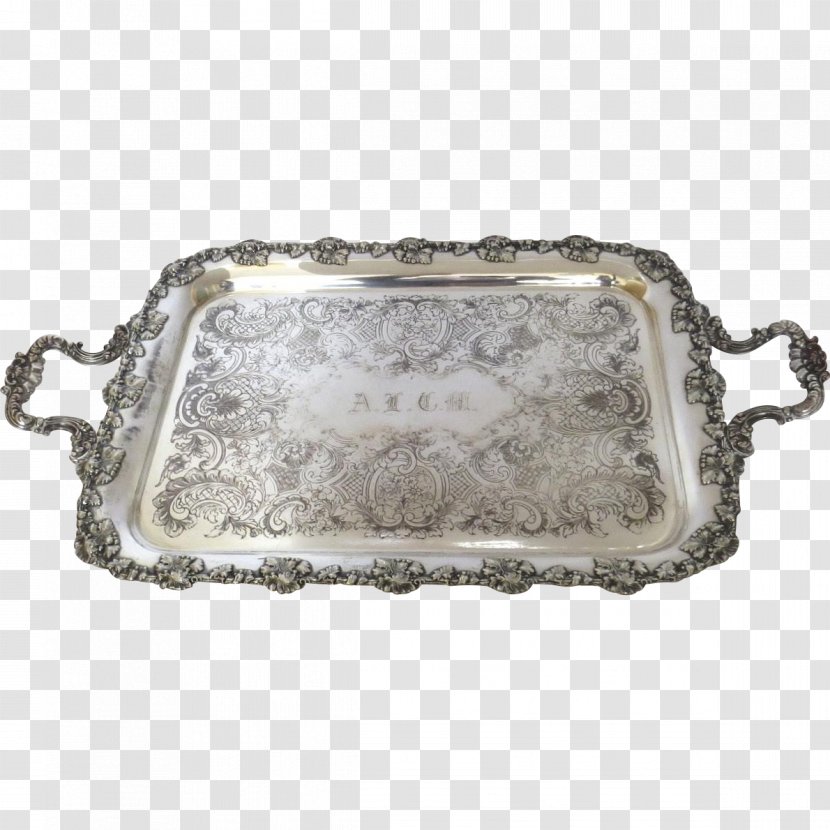 Silverplate Tray Platter Plating - Silver Transparent PNG