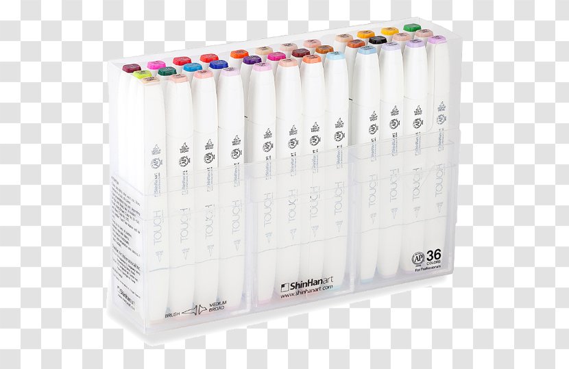 Marker Pen ShinHan Touch Twin Brush Drawing Pens - Color - Fine Markers Transparent PNG