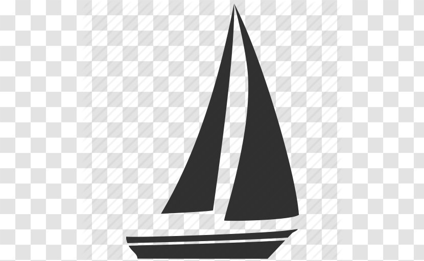 Sailboat - Ico - Boat, Sail Icon Black Transparent PNG