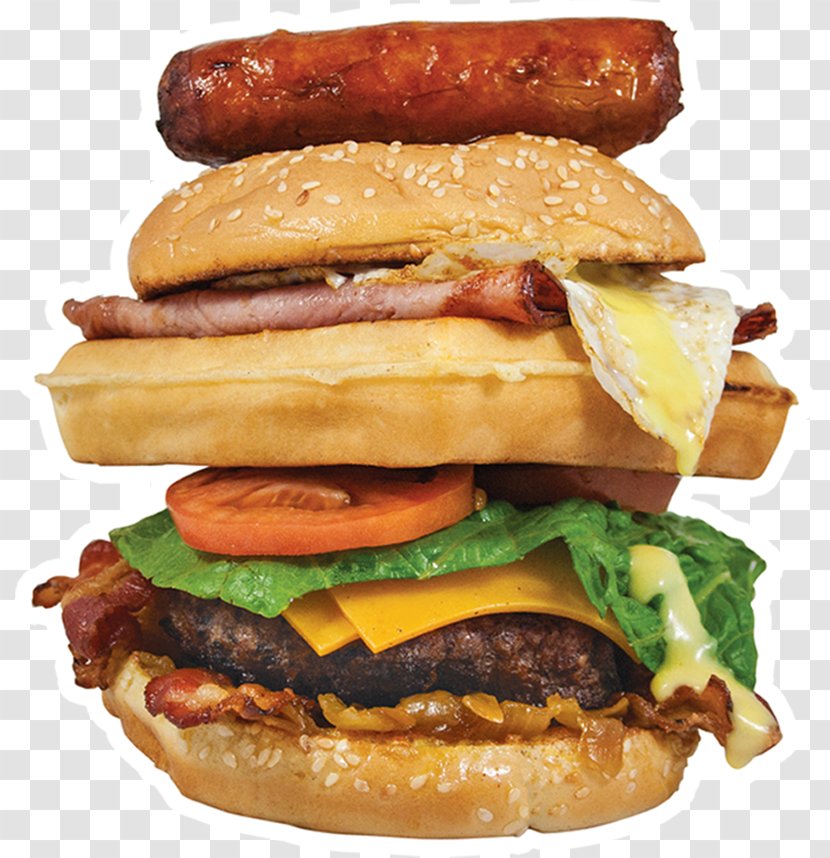 Breakfast Sandwich Cheeseburger Hamburger Buffalo Burger Veggie - Slider - Wrap Transparent PNG