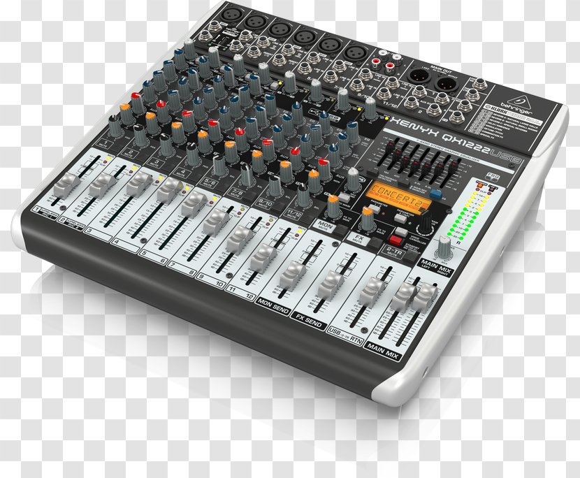 Behringer Xenyx QX1222USB Audio Mixers Sound Cards & Adapters Mixer - Electronic Engineering - Digital Display Mixing Transparent PNG