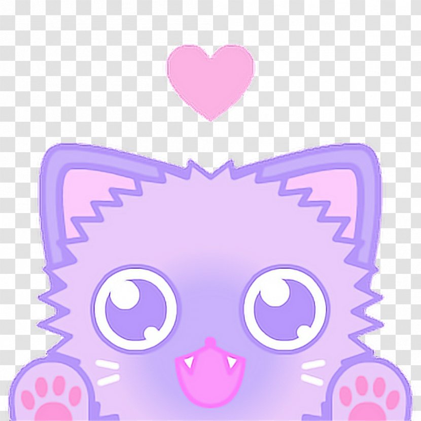 Kavaii Catgirl Drawing Clip Art - Heart - Cat Transparent PNG