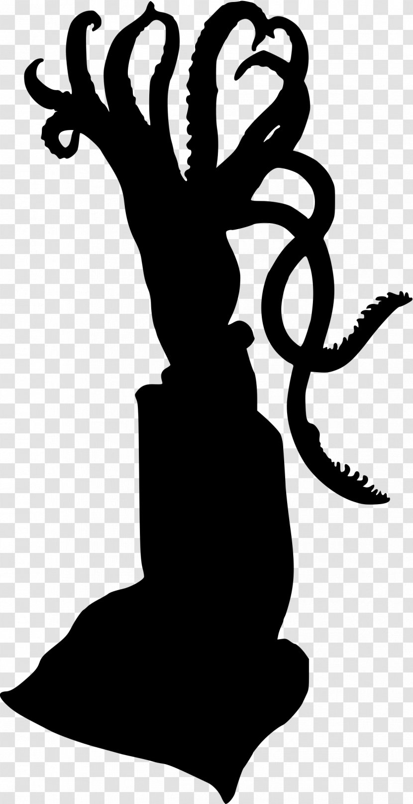 Giant Squid Silhouette Clip Art Transparent PNG