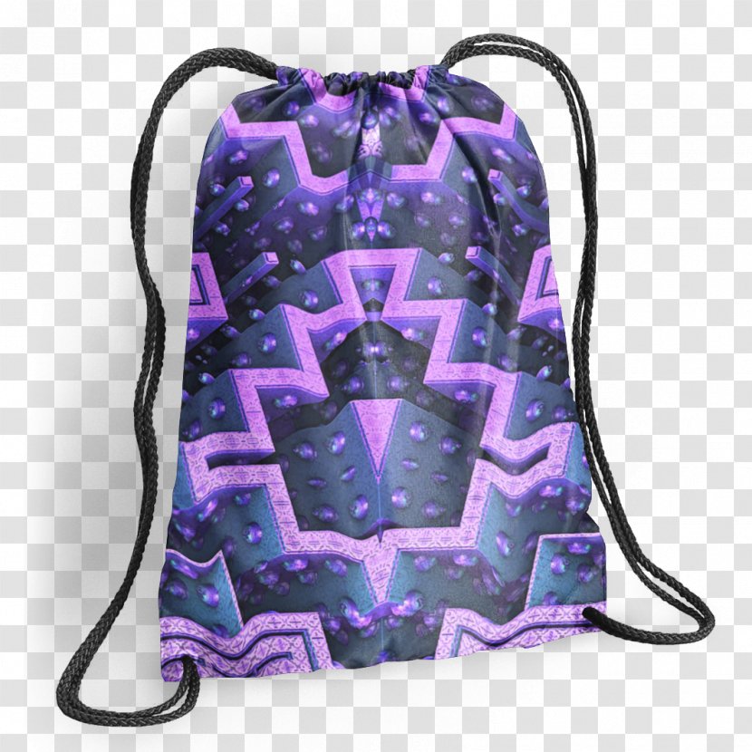 Handbag Drawstring Backpack Tote Bag - Violet Transparent PNG