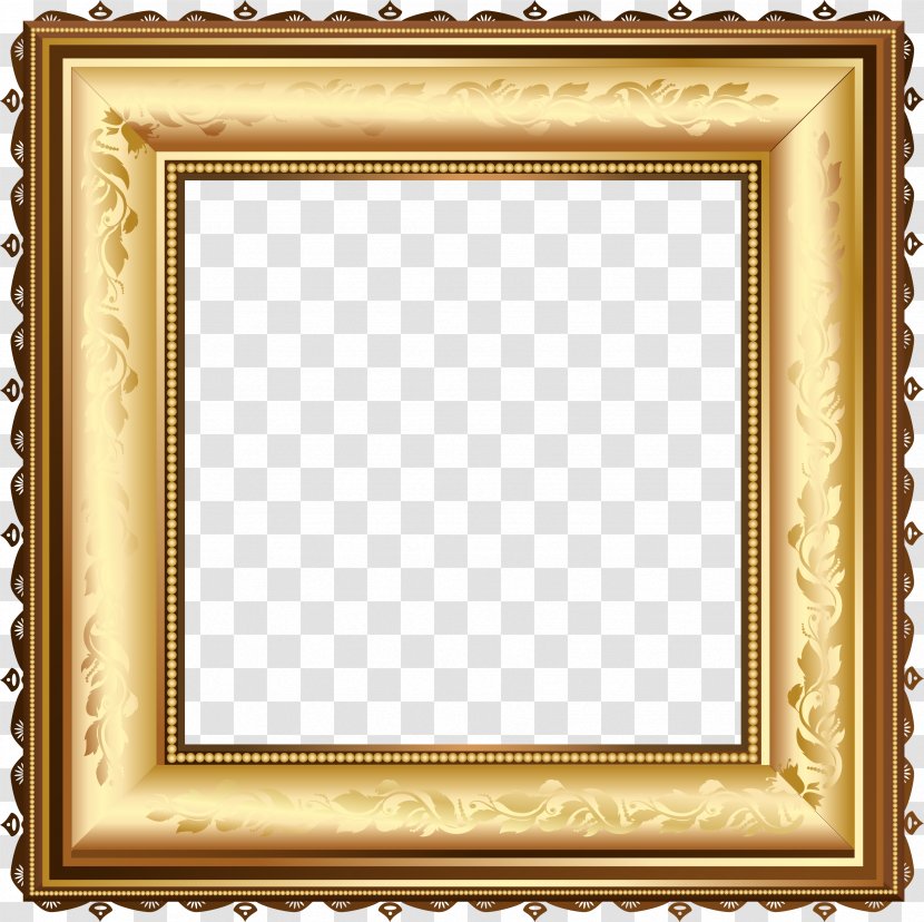Picture Frames Mirror - Frame Gold Transparent PNG