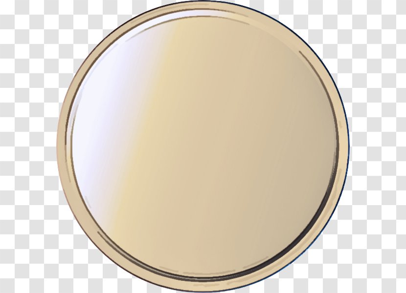 Beige Mirror Brown Brass Makeup - Oval Drumhead Transparent PNG