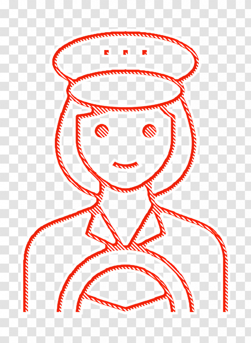 Occupation Woman Icon Professions And Jobs Icon Taxi Driver Icon Transparent PNG