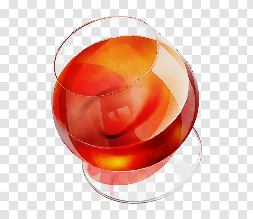 Orange - Wet Ink - Glass Sphere Transparent PNG