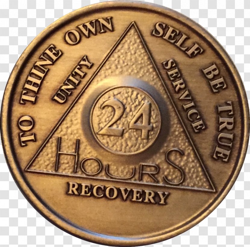 Sobriety Coin Alcoholics Anonymous Medal - Addiction Transparent PNG