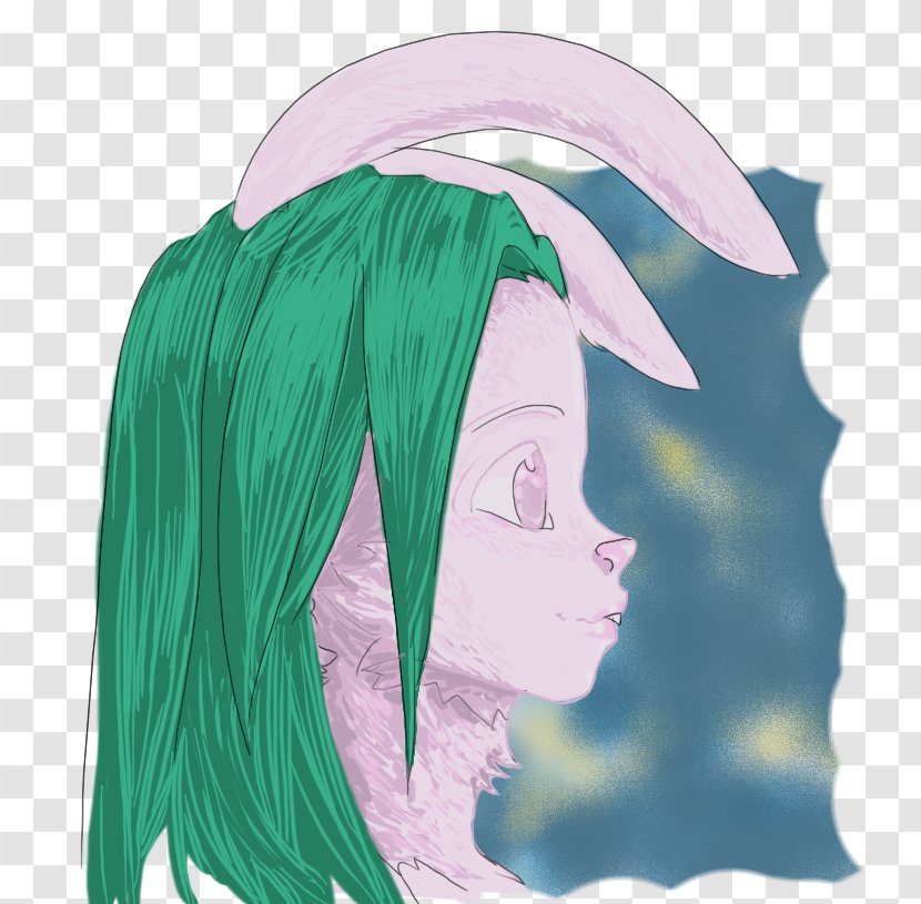 Forehead Green Hair Coloring Jaw - Heart - Bunny Paint Transparent PNG
