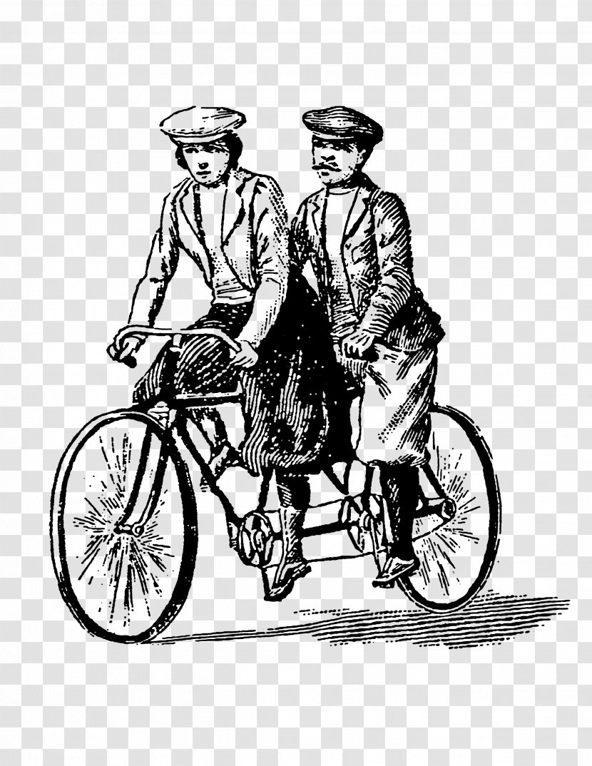 Bicycle Wheels Victorian Era Drivetrain Part Clip Art - Tandem Transparent PNG