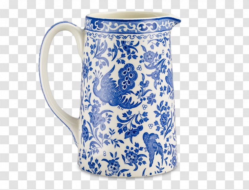 Jug Ceramic Coffee Cup Blue And White Pottery Mug - Tankard Transparent PNG