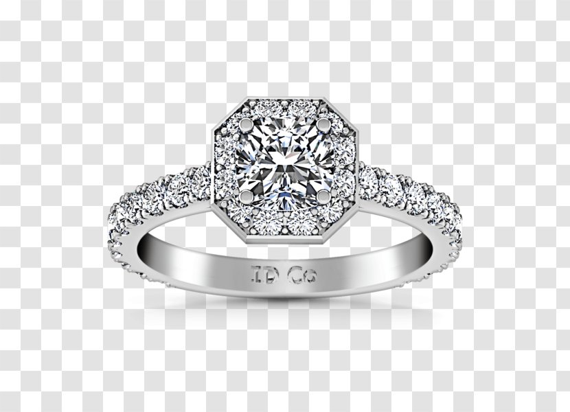 Engagement Ring Wedding Diamond Gold - Halo Transparent PNG