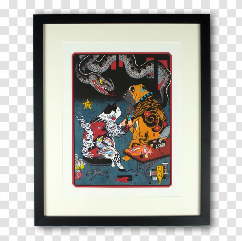 Cat Tattoo Artist The Arts - Picture Frame Transparent PNG