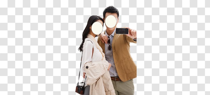 Selfie Self Timer - Shoulder - Men And Women Self-timer Transparent PNG