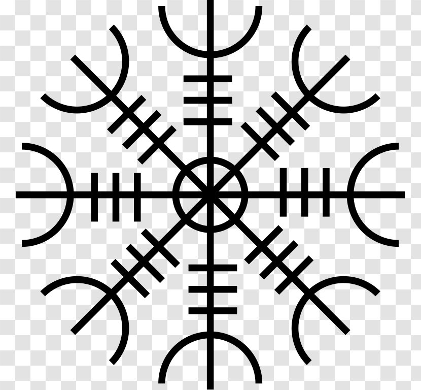 Helm Of Awe Icelandic Magical Staves Aegishjalmur Symbol Runes Transparent PNG