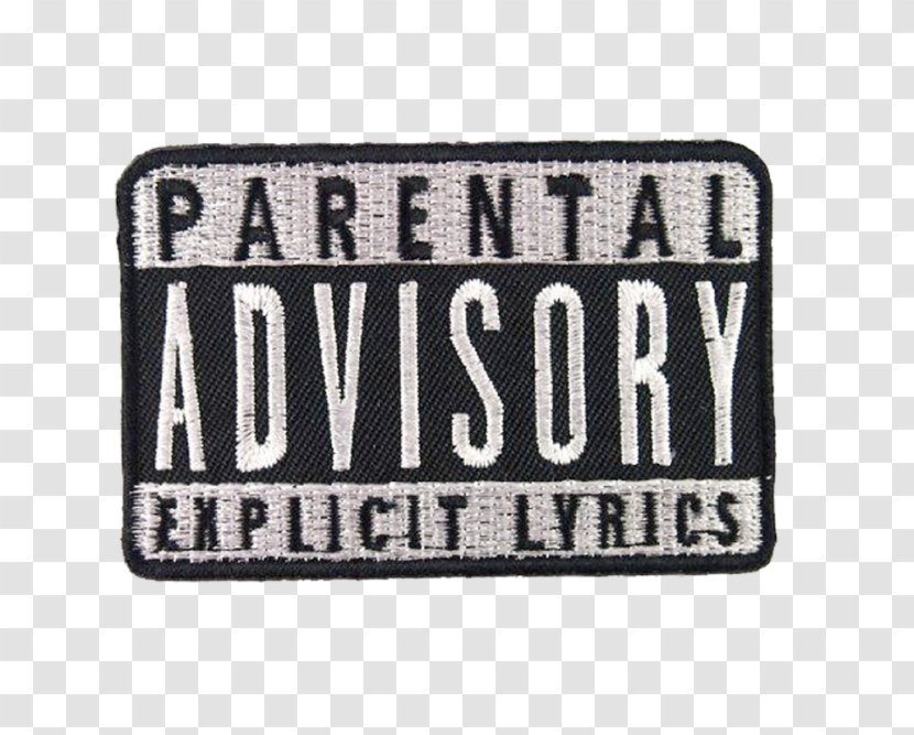 Embroidered Patch Parental Advisory Iron-on Embroidery Punk Rock - Cartoon Transparent PNG