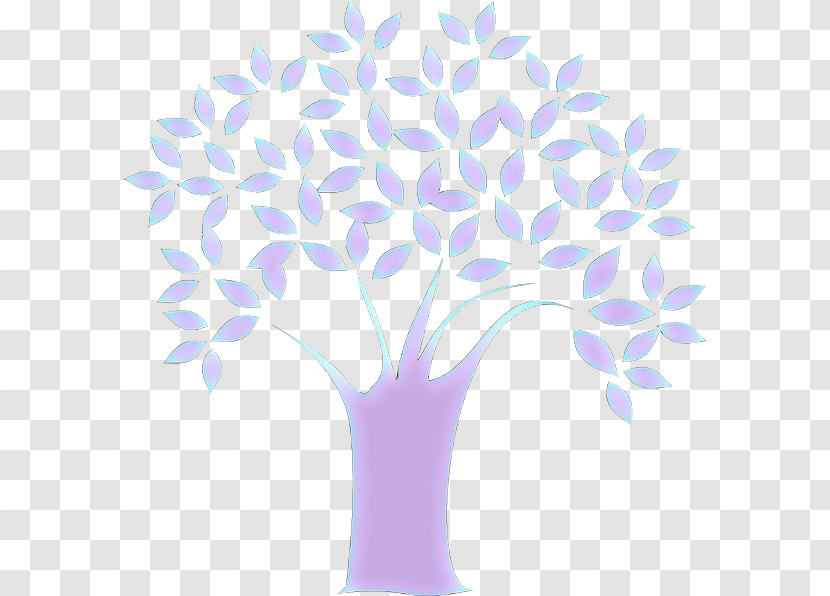Purple Tree Leaf Plant Flowerpot Transparent PNG