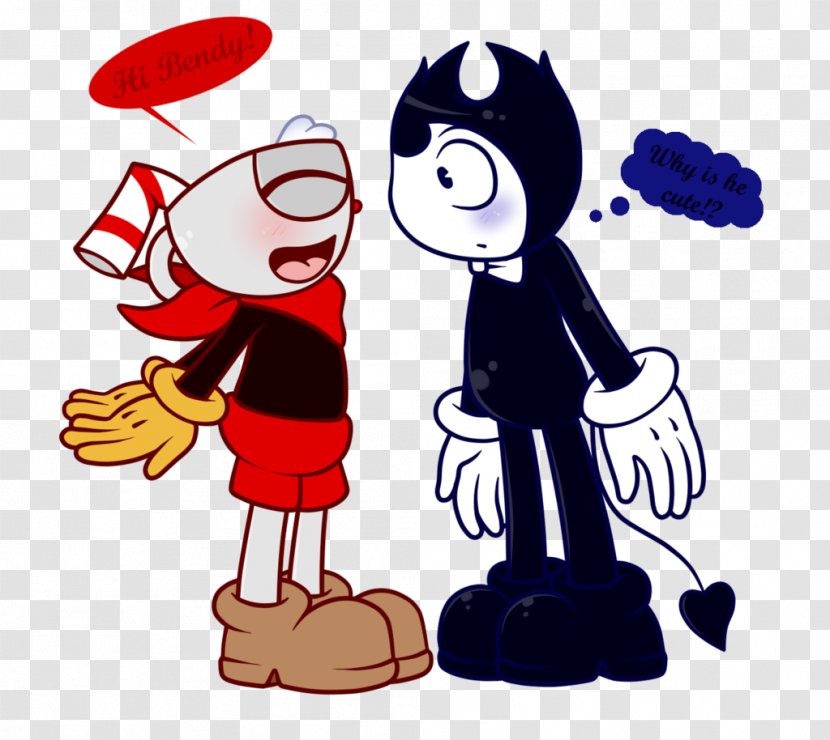 Bendy And The Ink Machine Cuphead Drawing - Comics - Mascot Transparent PNG