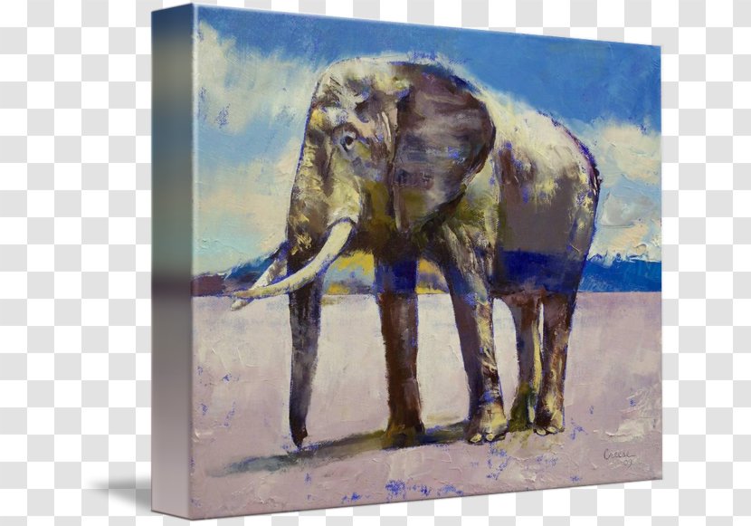 Impressionism Painting Indian Elephant Contemporary Art - Canvas Print Transparent PNG