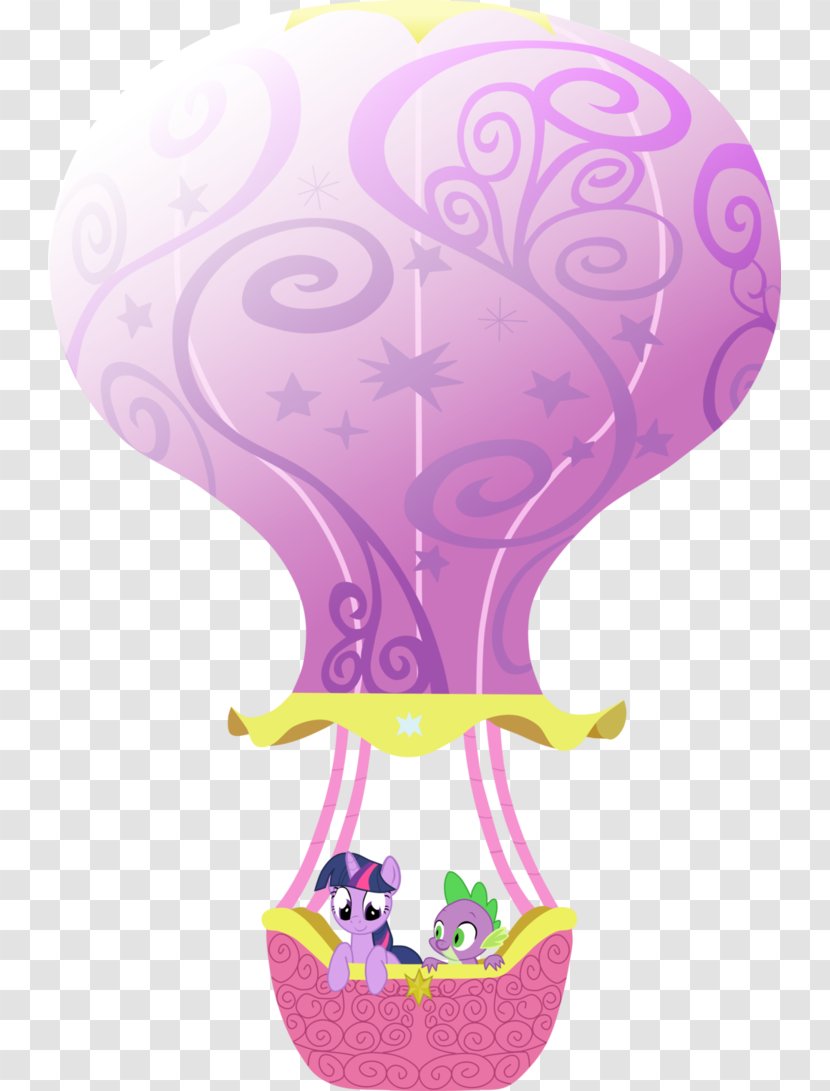 Twilight Sparkle Pony Pinkie Pie Rarity Rainbow Dash - Hot Air Balloon Transparent PNG